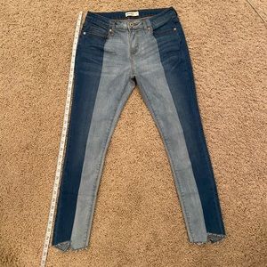 Multi colored denim jeans